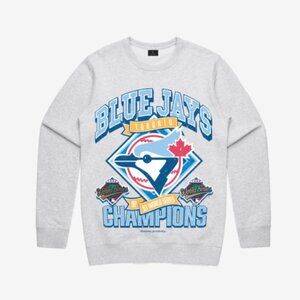 Peace Collective Toronto Blue Jays Vintage Cooperstown Collection Crewneck - Ash